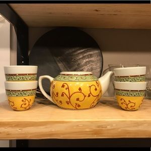 Vintage Pier 1 Bohemian Tea Pot Set